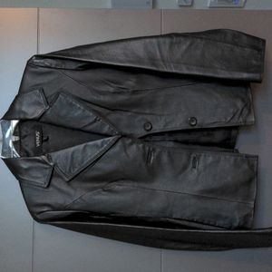 Venus Real Leather 2-button Blazer Jacket Size S
